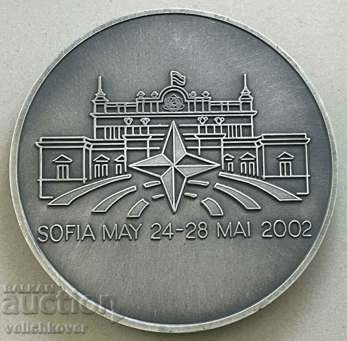 28859 Πλακέτα Βουλγαρίας συνάντηση ΝΑΤΟ Σόφια 2002. Κοινοβούλιο