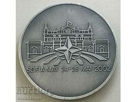 28859 Bulgaria placa întâlnire NATO Sofia 2002. Parlament