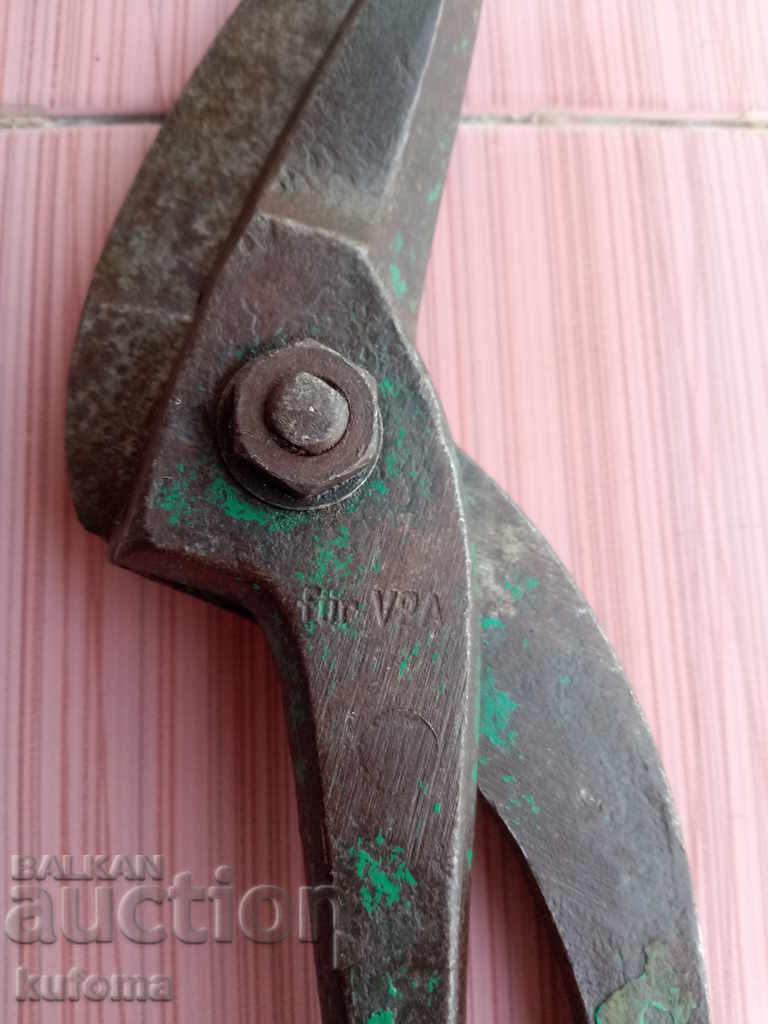 Auction Old German sheet metal scissors Auction Old German sheet metal scissors