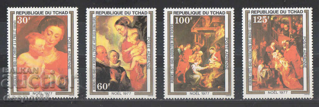 1977. Ciad. Crăciun - Tablouri de Rubens.