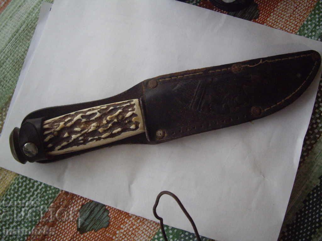 Стар нож''Солинген''с оригинална кожена къния.