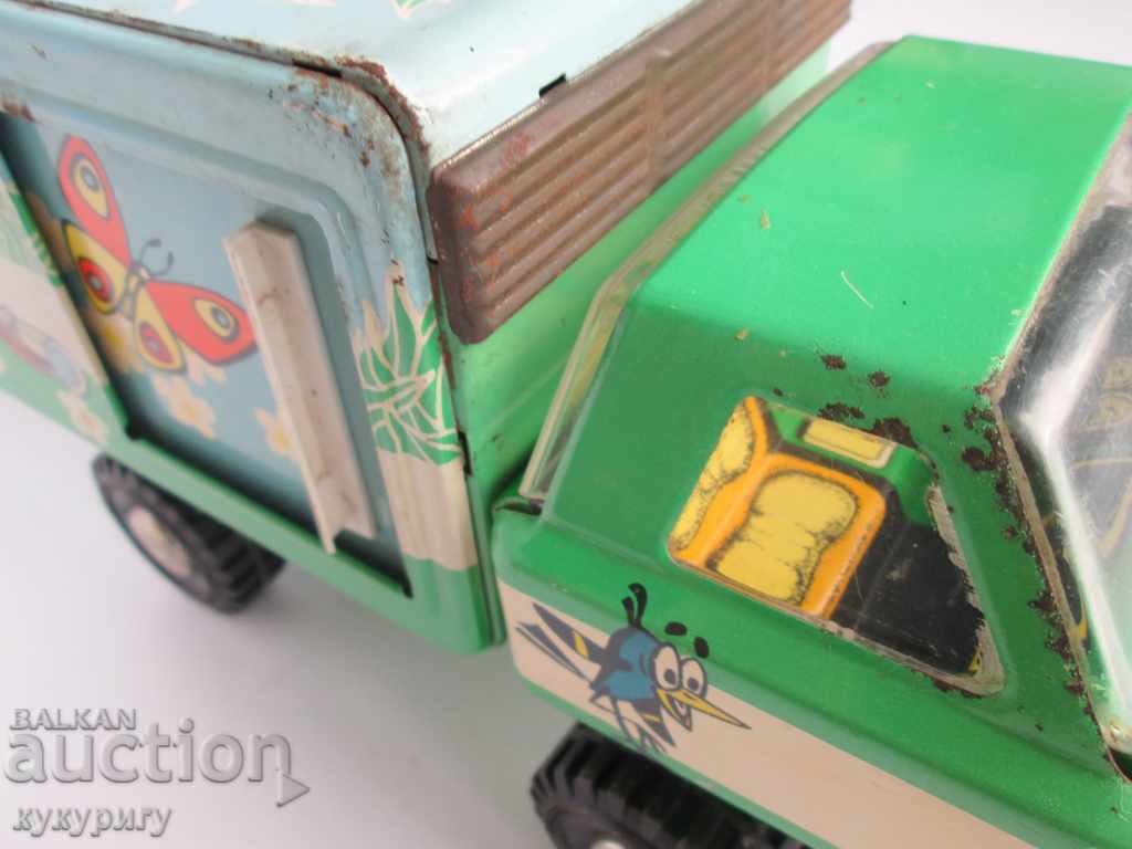 Auction Old USSR Soc children's tin toy truck Auction Old USSR Soc children's tin toy truck