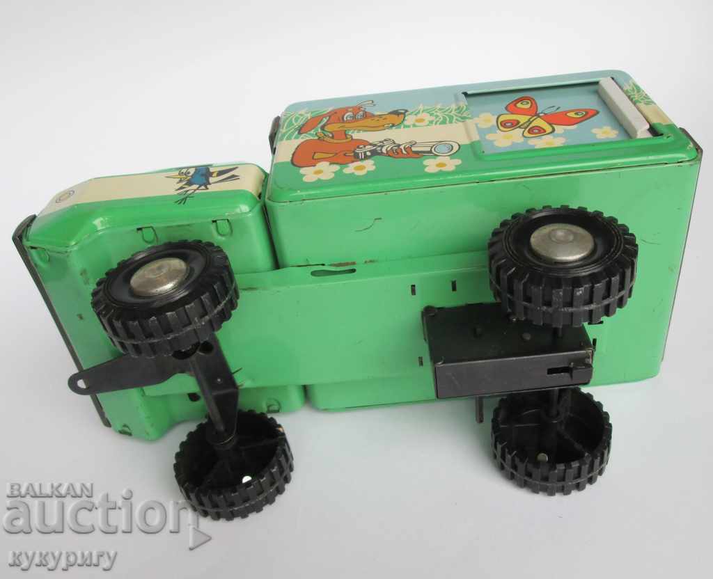 Delivery of Old USSR Soc children's tin toy truck Delivery of Old USSR Soc children's tin toy truck