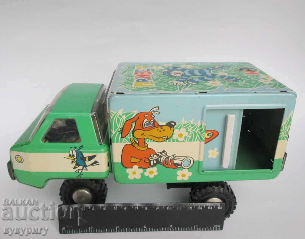 Old USSR Soc children's tin toy truck - 5 Old USSR Soc children's tin toy truck - 5