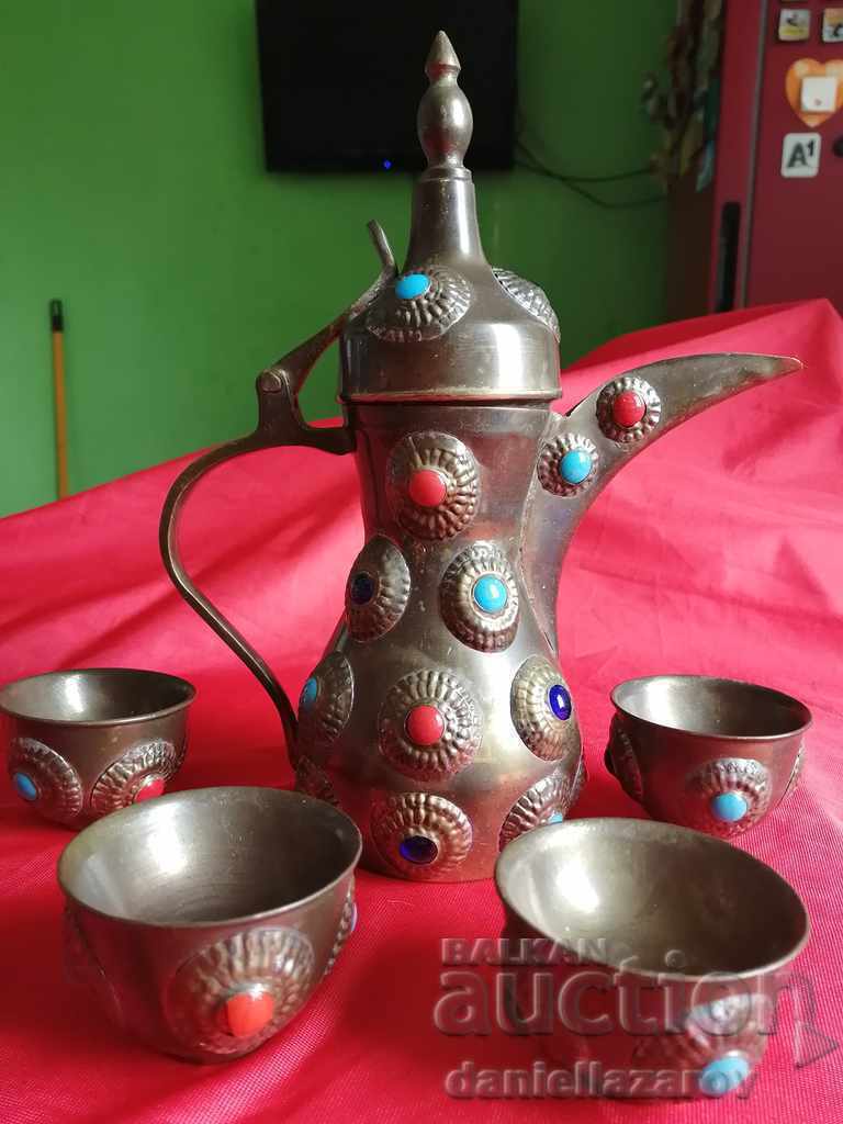Old Arabic, Turkish IBRIC, Jug with Cups