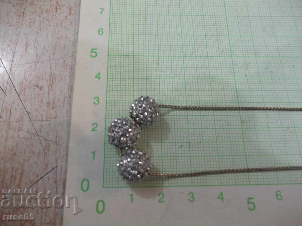 Chain with three balls with stones with price 5.00 BGN | € 2.56 Chain with three balls with stones with price 5.00 BGN | € 2.56