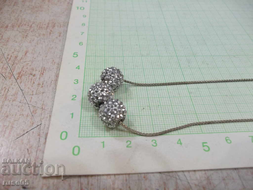 Chain with three balls with stones - 5 Chain with three balls with stones - 5