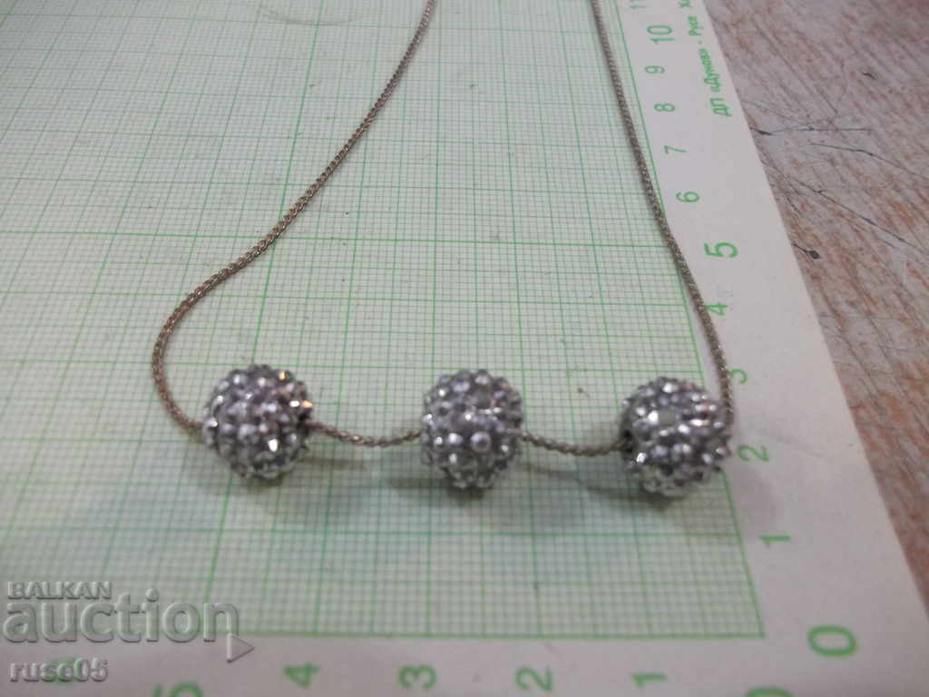 Chain with three balls with stones - 6 Chain with three balls with stones - 6