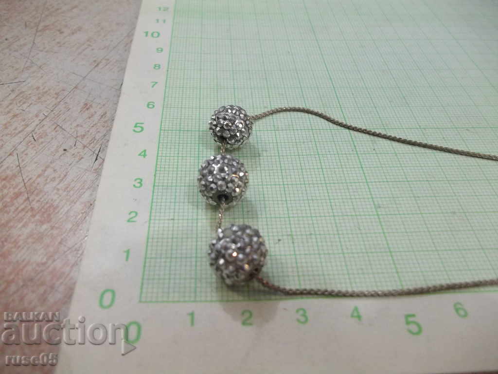 Chain with three balls with stones - 7 Chain with three balls with stones - 7