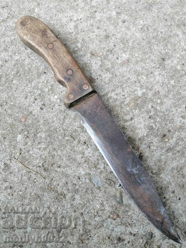 Стар касапски нож без кания кама кулак