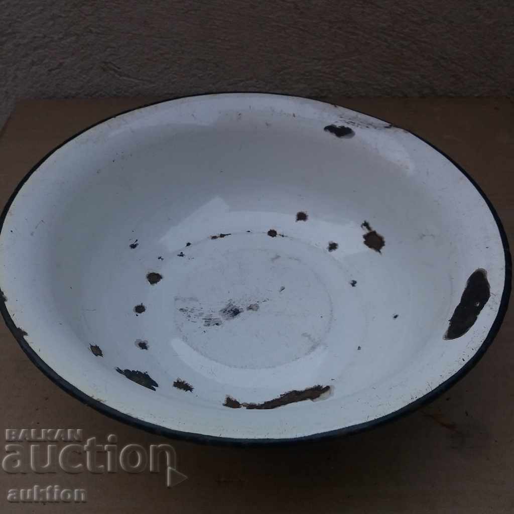 OLD SOC. ENAMELED LEVEN, BOWL OF EARLY SOC. MARKING - 5