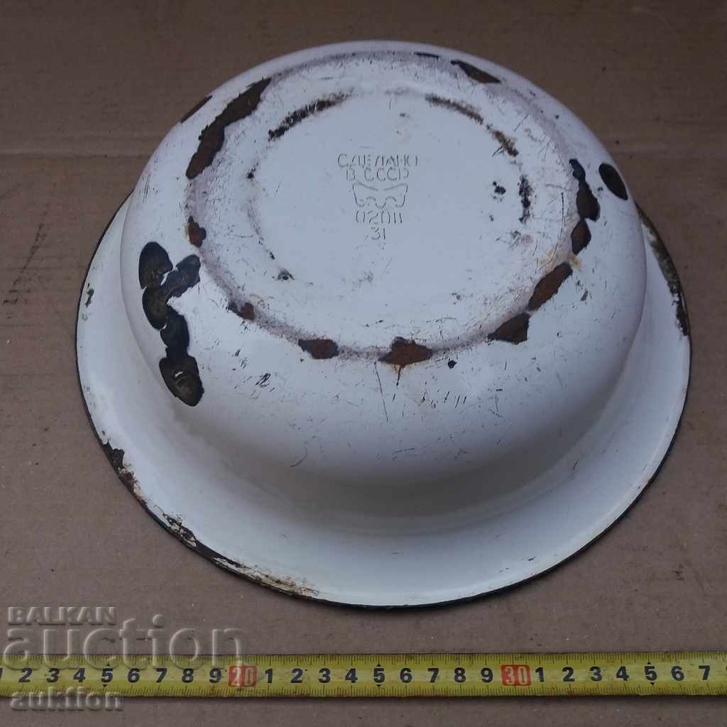 OLD SOC. ENAMELED LEVEN, BOWL OF EARLY SOC. MARKING - 6