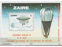 1978. Zaire. History of aviation. Block.