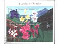 Чисти марки в малък лист Флора Цветя 2000 от Лесото