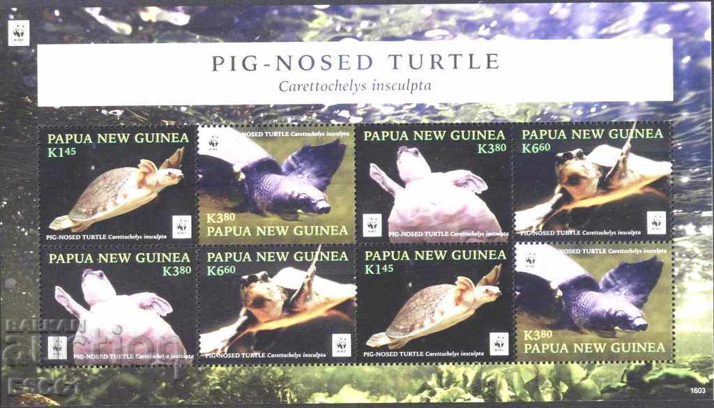 Чисти марки WWF Фауна Костенурки 2016 от  Папау Нова Гвинея