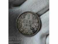 България 1 лев 1910г сребро.