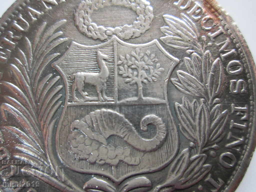 Delivery of 1894 PERU, silver coin, natural patina