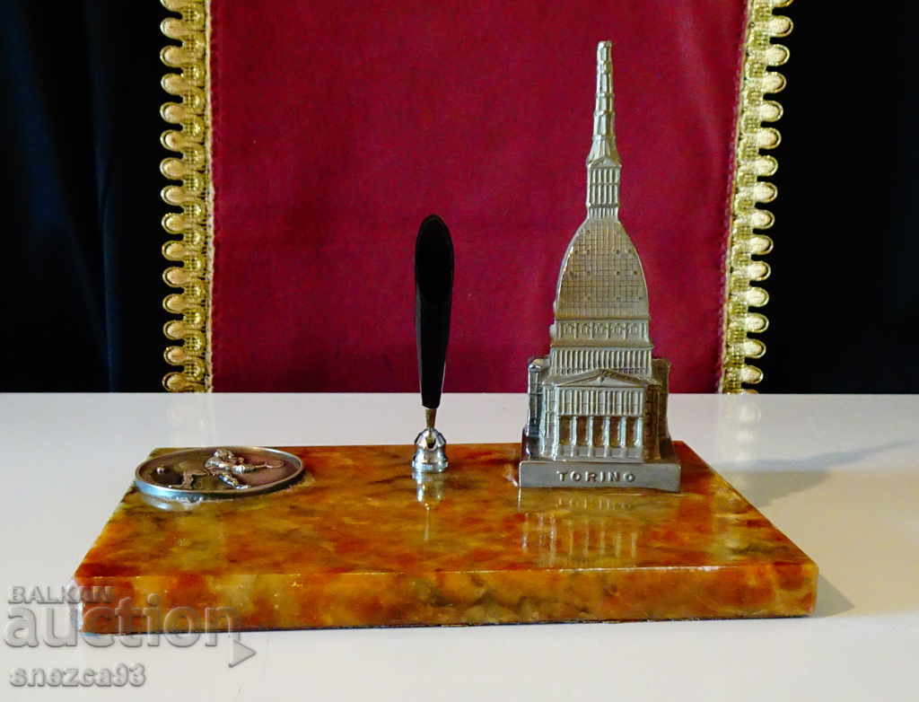 Pen holder, pen with natural agate 850 gr Pen holder, pen with natural agate 850 gr