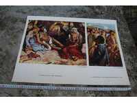 DEULACROIX OLD LARGE SOC REPRODUCTION PAINTING POSTER BOARD