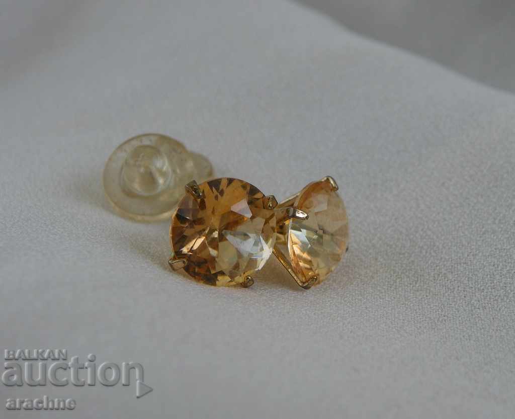 Delivery of Earrings with large citrines and gold plating Delivery of Earrings with large citrines and gold plating