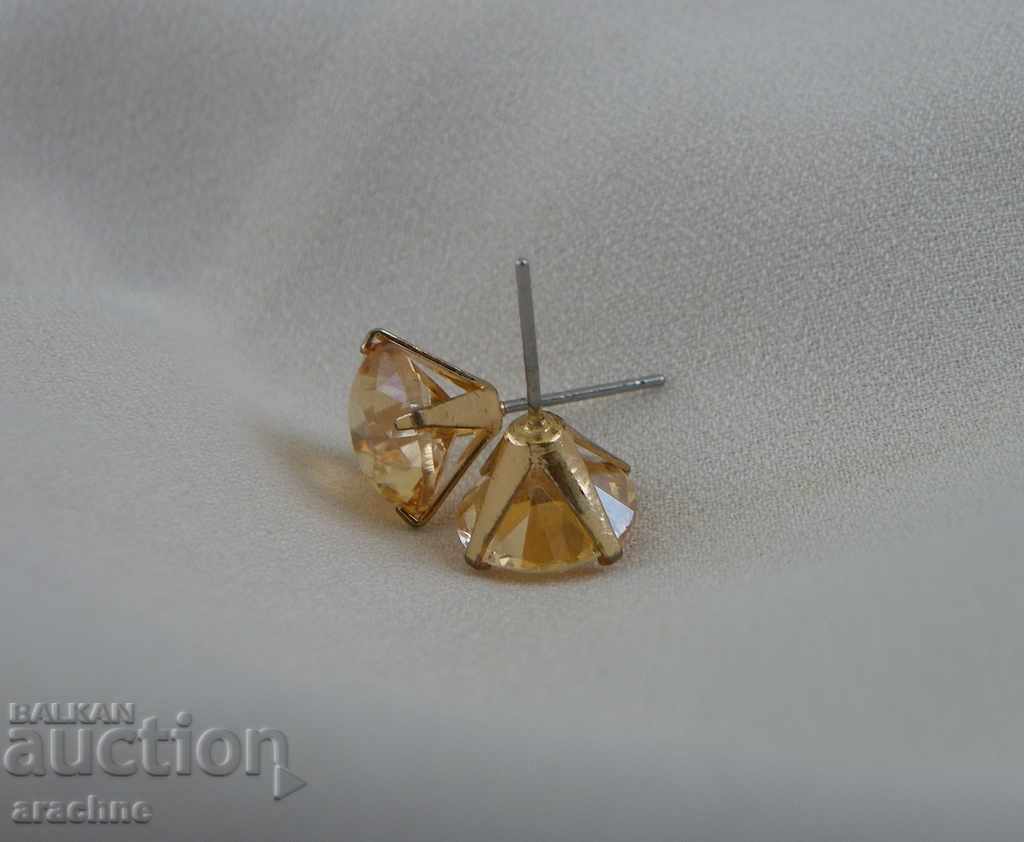 Earrings with large citrines and gold plating - 5 Earrings with large citrines and gold plating - 5