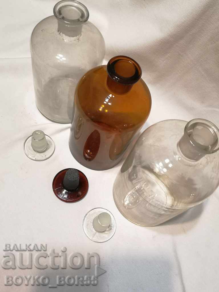 Δημοπρασία Πέντε μεγάλα μπουκάλια φαρμακοποιίας - Δημοπρασία Πέντε μεγάλα μπουκάλια φαρμακοποιίας -