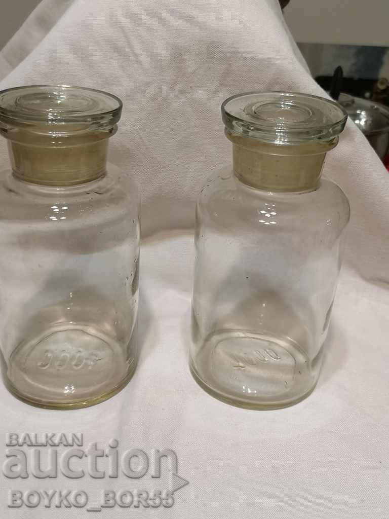 Πέντε μεγάλα μπουκάλια φαρμακοποιίας - - 5 Πέντε μεγάλα μπουκάλια φαρμακοποιίας - - 5