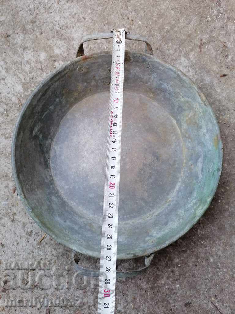 Copper pan tray, copper pan, copper, sahan, copper bowl - 7