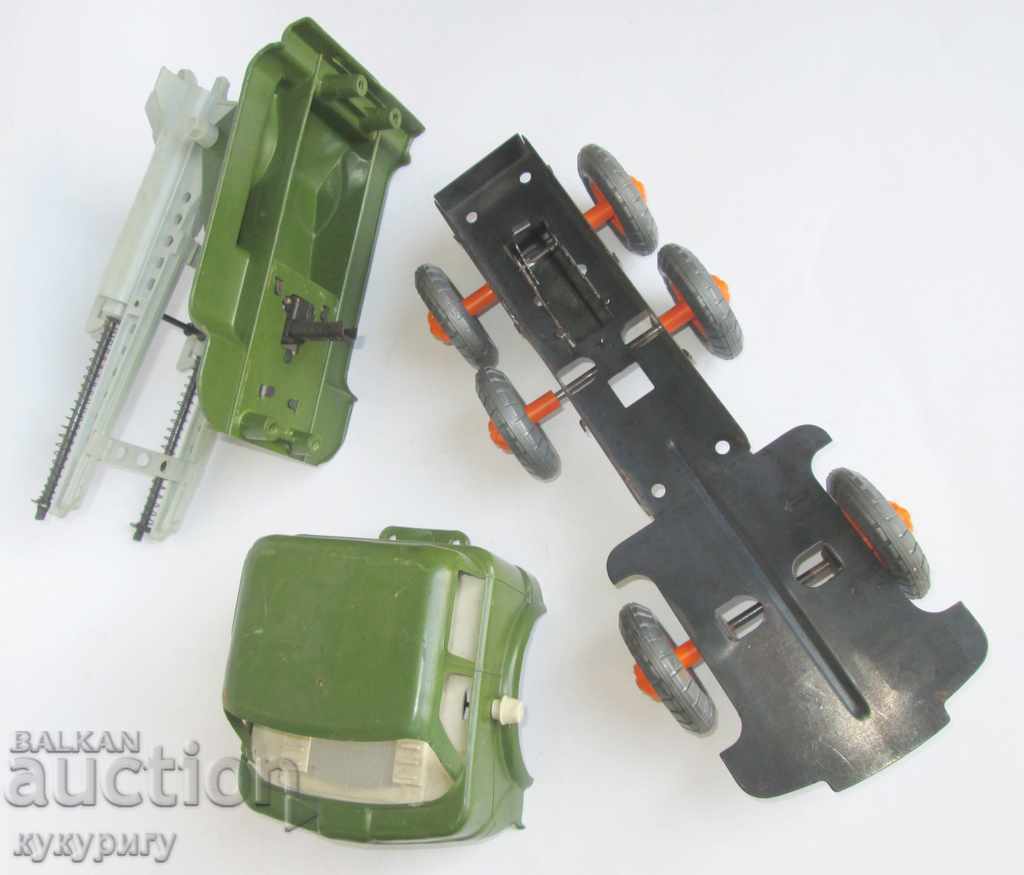 Auction  Old USSR Soc children's plastic toy military truck