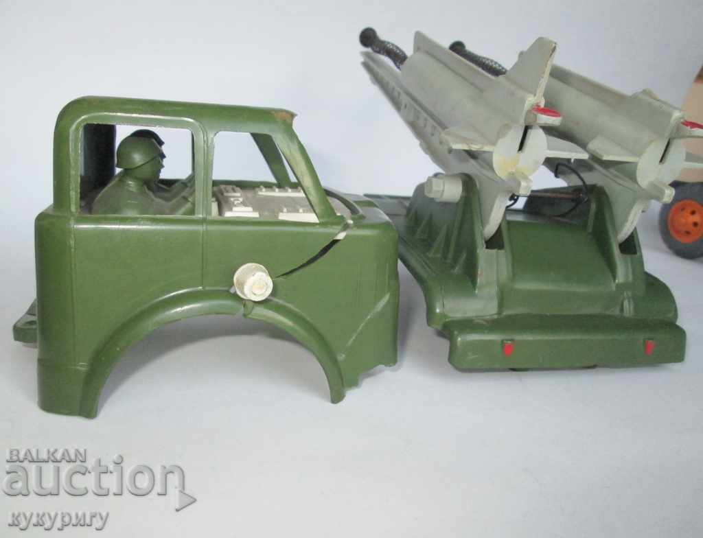 Delivery of Old USSR Soc children's plastic toy military truck
