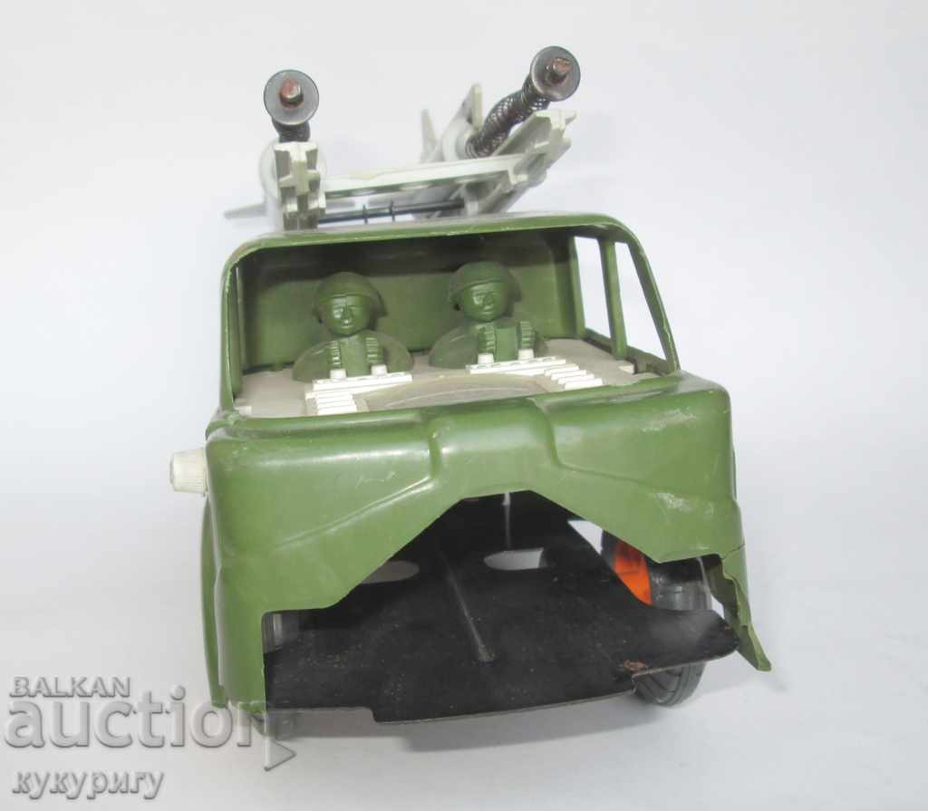 Old USSR Soc children's plastic toy military truck - 5
