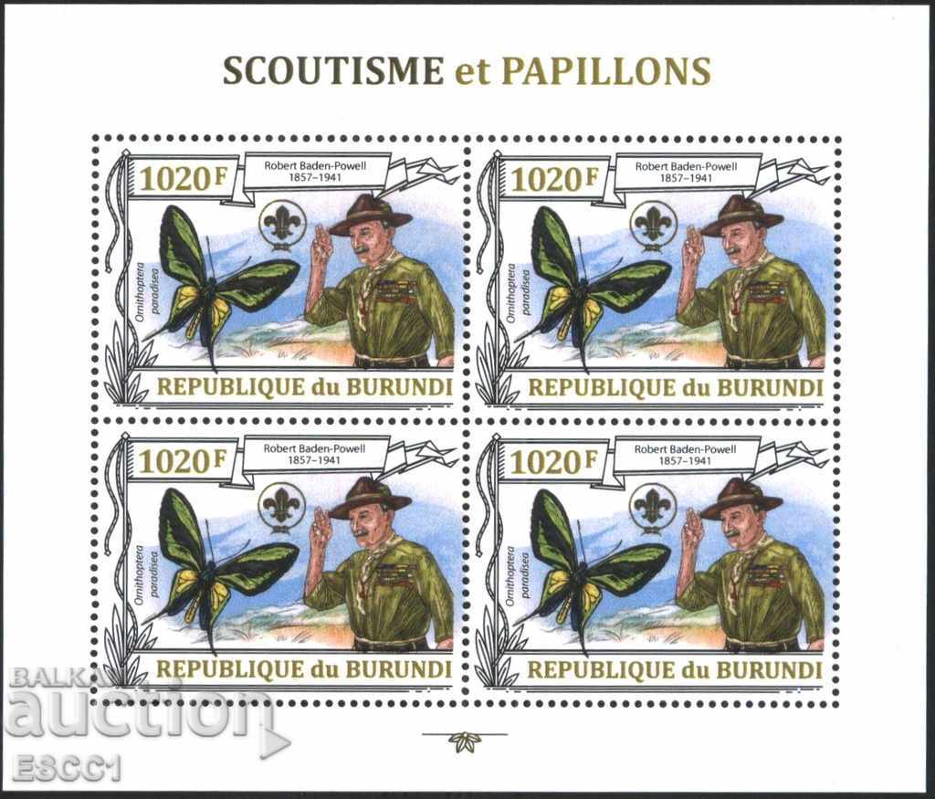 Delivery of Pure stamps in small leaves Scouts Butterflies 2013 from Burundi Delivery of Pure stamps in small leaves Scouts Butterflies 2013 from Burundi
