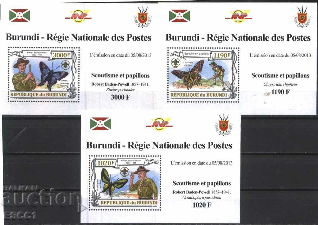 Clean Blocks Scouts Butterflies 2013 from Burundi with price 22.00 BGN | € 11.25 Clean Blocks Scouts Butterflies 2013 from Burundi with price 22.00 BGN | € 11.25