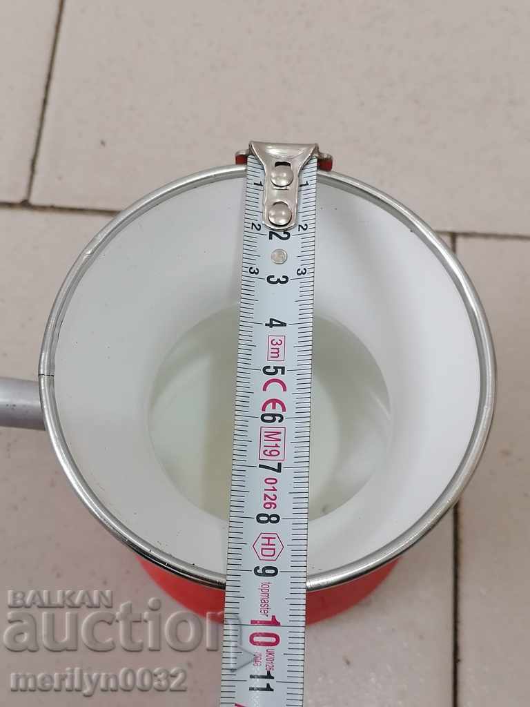 Old jesse with enamel, enameled court coffee beer Kingdom Bulgaria - 5