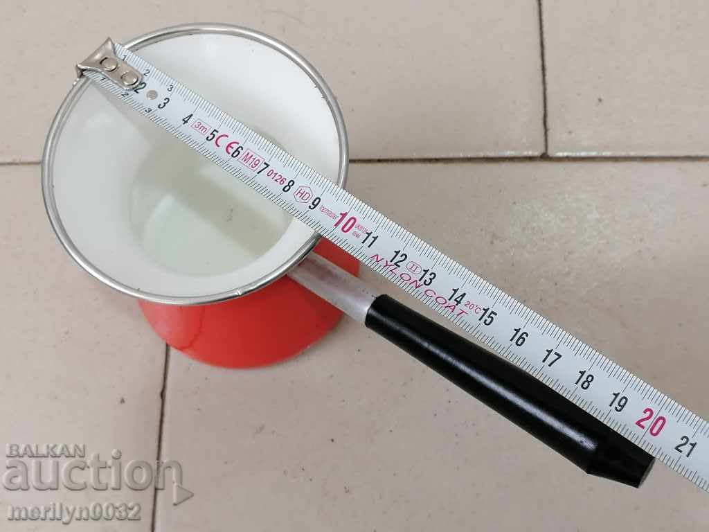 Old jesse with enamel, enameled court coffee beer Kingdom Bulgaria - 6