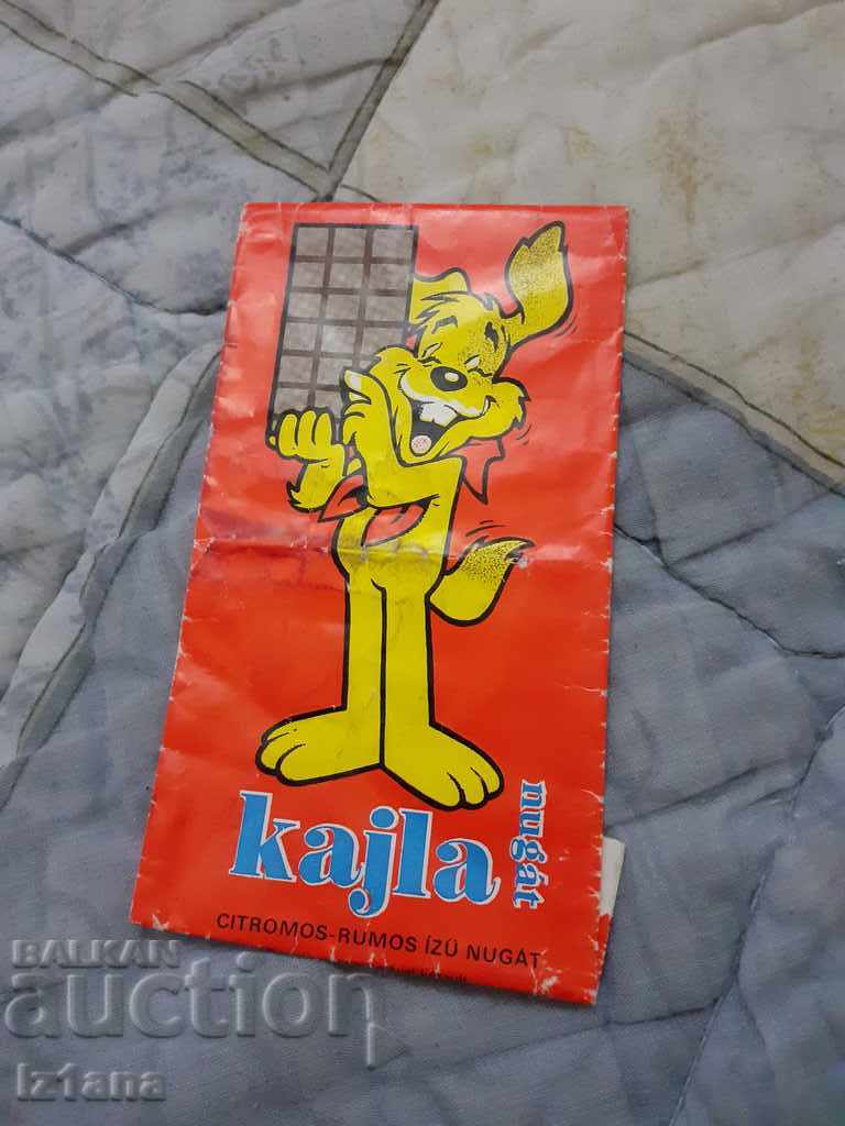 Old package of Kajla chocolate