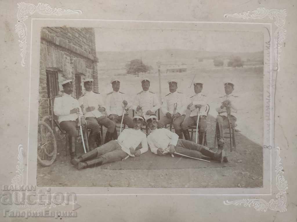 Old photo of the officers of the 8th company 1907-1909 inscribed with price 99.00 BGN | € 50.62 Old photo of the officers of the 8th company 1907-1909 inscribed with price 99.00 BGN | € 50.62