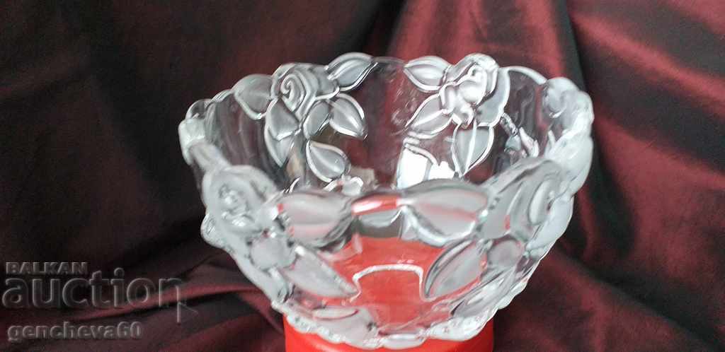 Crystal Engraved Bonbonniere Bowl