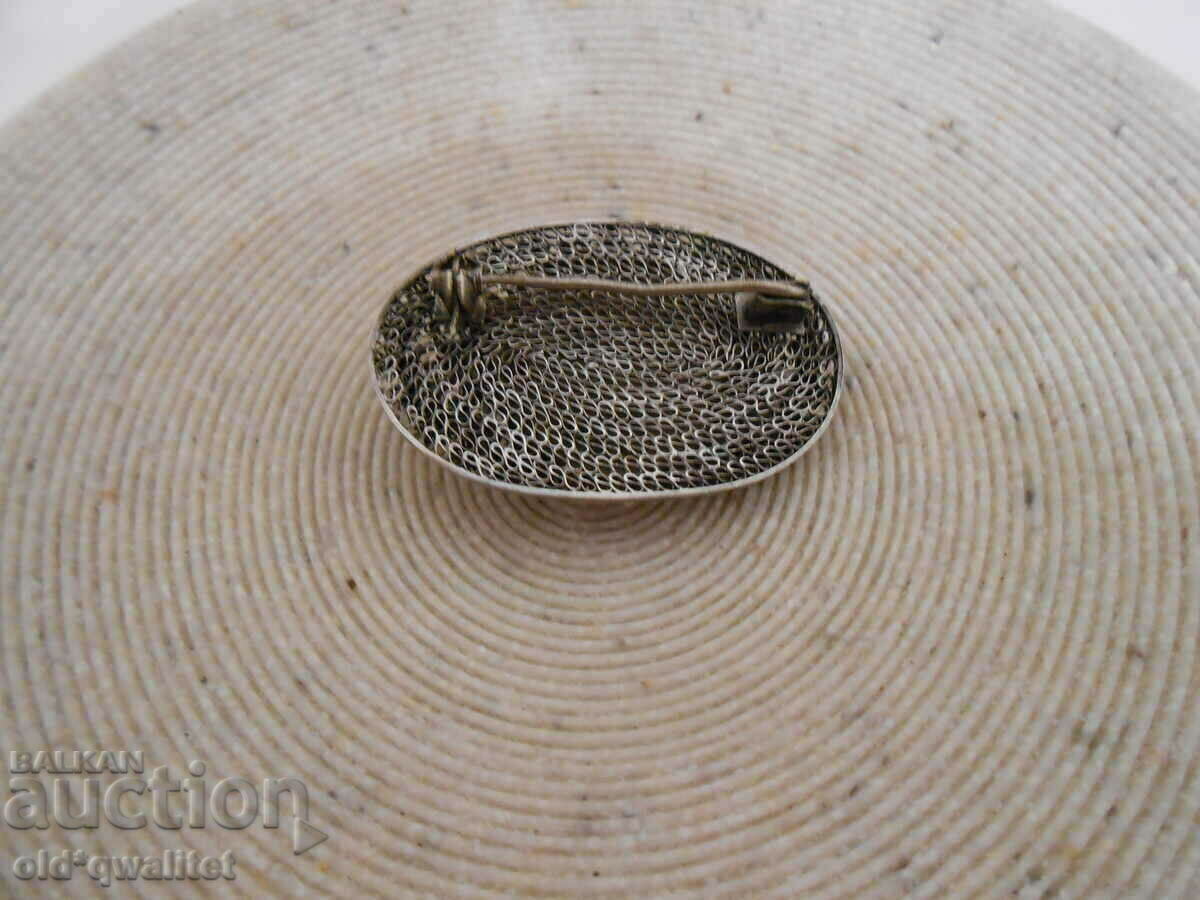 Old beautiful BROOCH, silver filigree with stones with price 197.00 BGN | € 100.72 Old beautiful BROOCH, silver filigree with stones with price 197.00 BGN | € 100.72