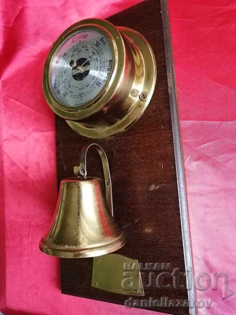 Unique Old Yacht, Ship BAROMETER with Bell