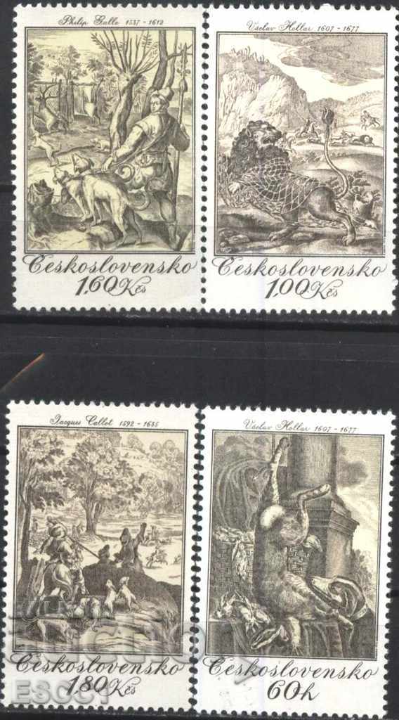 Καθαρά γραμματόσημα Ζωγραφική Γραφικά 1975 από την Τσεχοσλοβακία