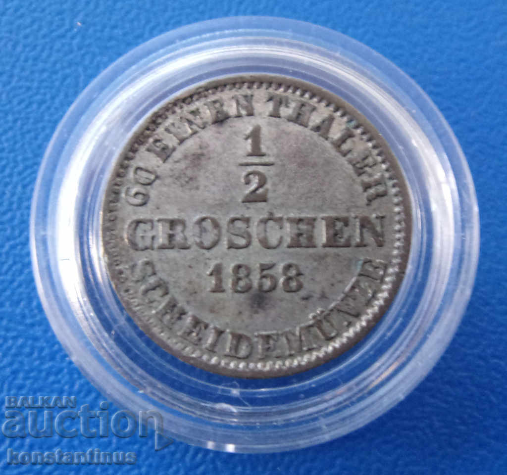 Hannover - Germany ½ Money 1858 In Rare