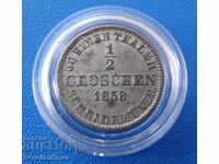 Hannover - Germany ½ Money 1858 In Rare