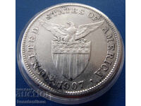 Filipine 1 Peso 1907 Foarte Rar