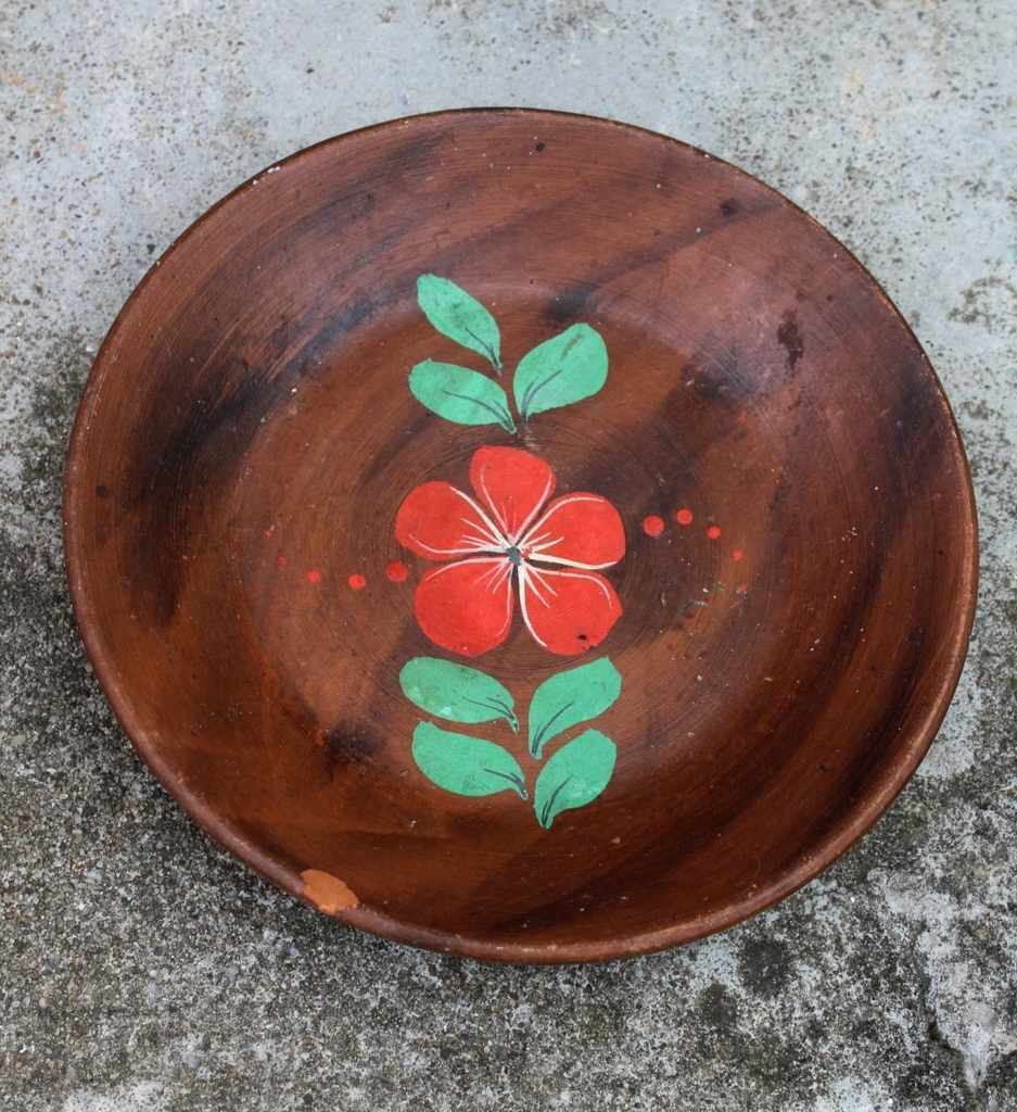 OLD CERAMIC HAND-PAINTED PLATE