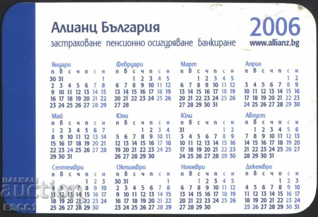 Calendar de buzunar Allianz Car 2006 din Bulgaria cu preț 0.70 BGN | € 0.36 Calendar de buzunar Allianz Car 2006 din Bulgaria cu preț 0.70 BGN | € 0.36