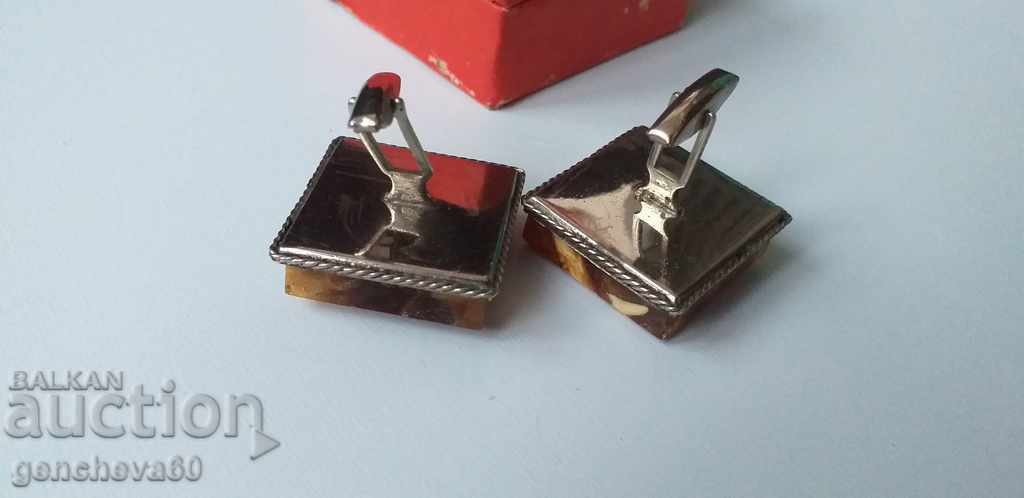 Russian boutonelles with natural amber - 7 Russian boutonelles with natural amber - 7