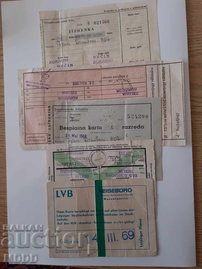 Old social railway tickets