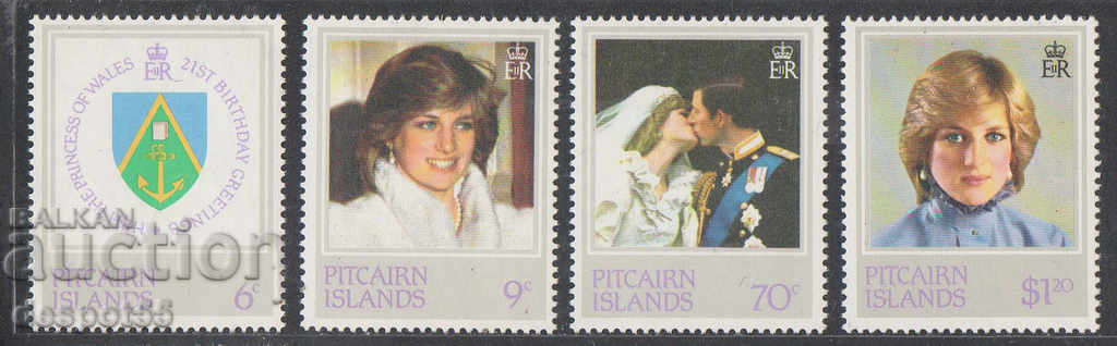 1982. Pitcairn Islands. Princess Diana is 21 years old.