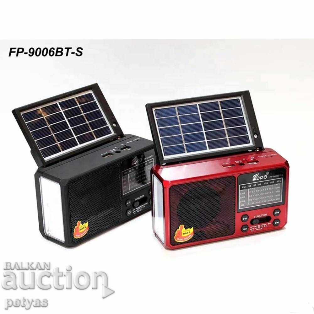 Solar Radio - Bluetooth, USB, SD + LED Flashlight 9006 BT-S with price 28.00 BGN | € 14.32 Solar Radio - Bluetooth, USB, SD + LED Flashlight 9006 BT-S with price 28.00 BGN | € 14.32